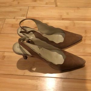 Adrienne Vittadini slingback suede heels